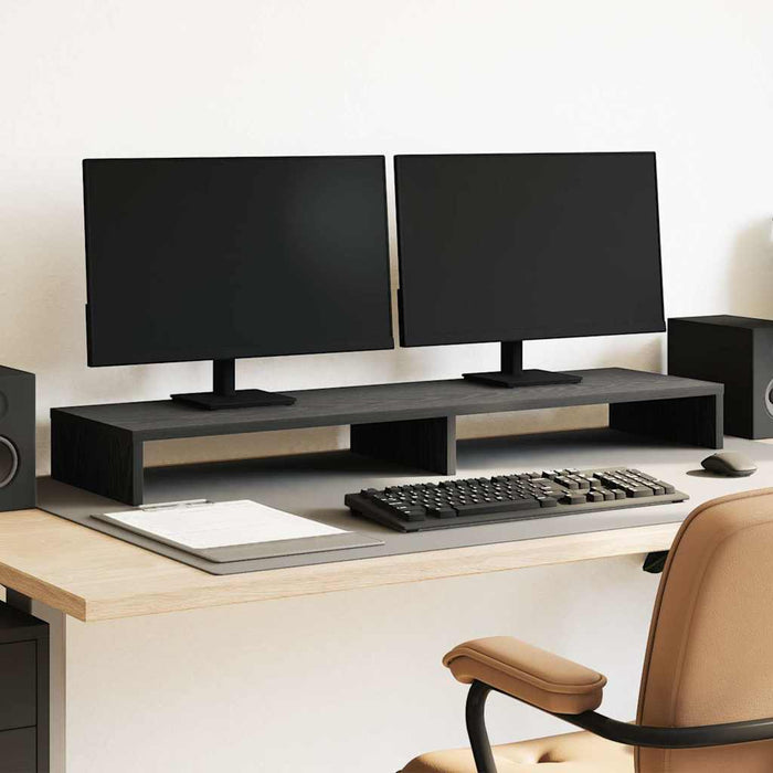 Suport monitor stejar negru 100x27x10 cm lemn prelucrat WALTI