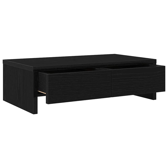 Suport monitor cu sertare, stejar negru, 50x27x15 cm, lemn prelucrat WALTI