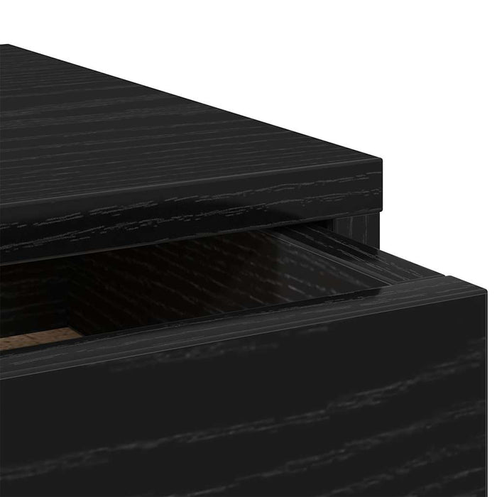 Suport monitor cu sertare, stejar negru, 50x27x15 cm, lemn prelucrat WALTI