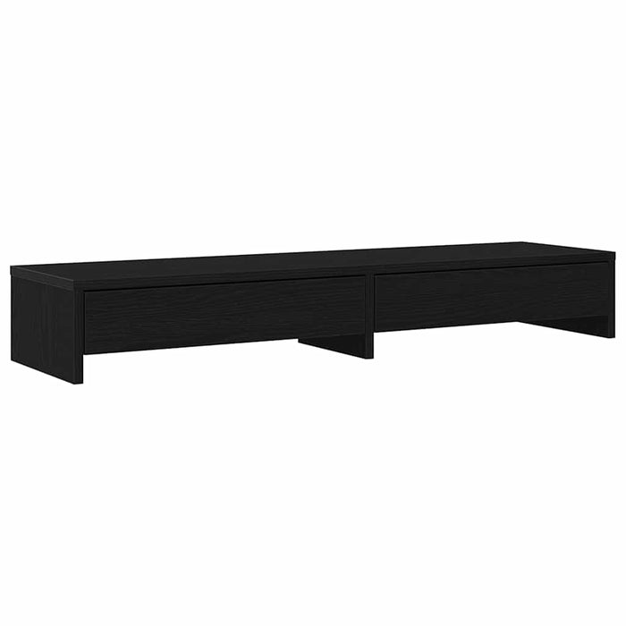 Suport monitor cu sertare, stejar negru, 100x27x15cm, lemn prelucrat WALTI
