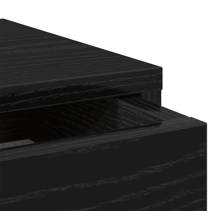 Suport monitor cu sertare, stejar negru, 100x27x15cm, lemn prelucrat WALTI