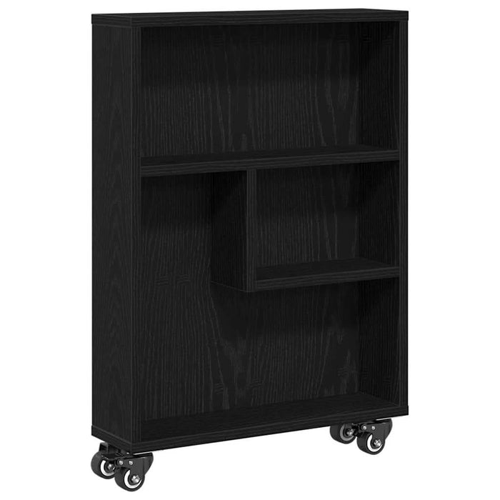 Troler Îngust Stejar negru 48 x 13 x 68 cm Lemn compozit - WALTI WALTI