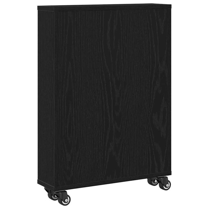 Troler Îngust Stejar negru 48 x 13 x 68 cm Lemn compozit - WALTI WALTI