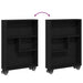 Troler Îngust Stejar negru 48 x 13 x 68 cm Lemn compozit - WALTI WALTI