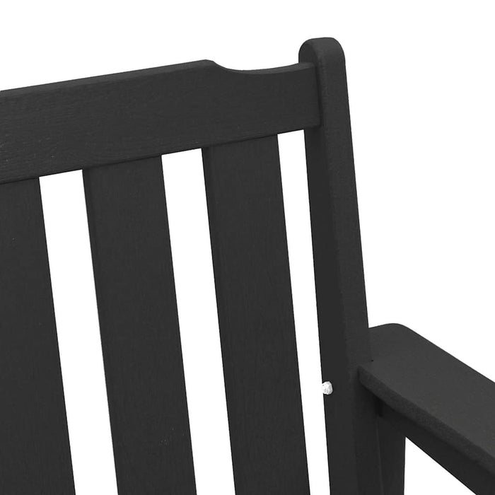 Bancă de grădină Negru 120 x 59 x 88 cm HDPE - WALTI WALTI