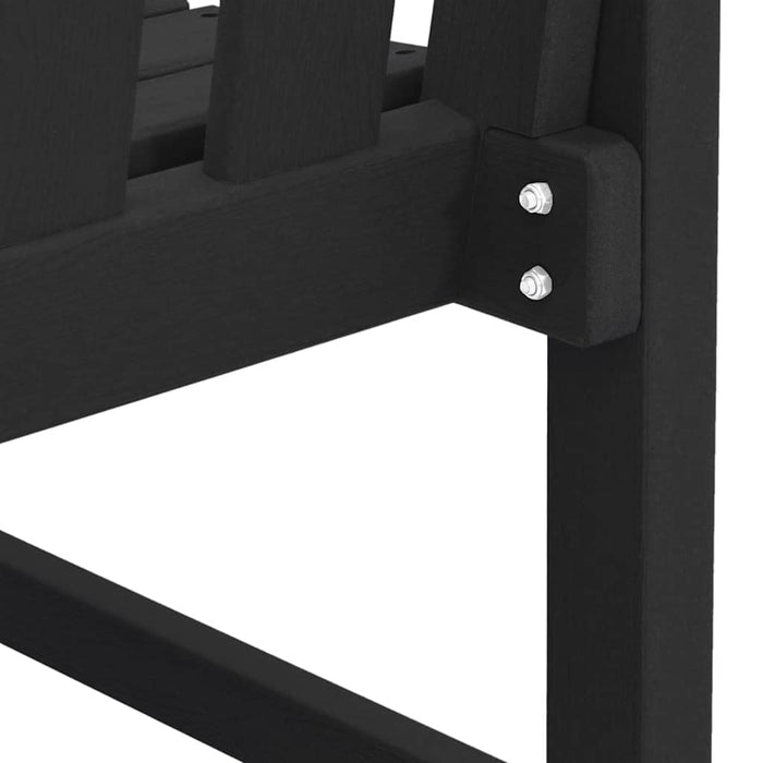 Bancă de grădină Negru 120 x 59 x 88 cm HDPE - WALTI WALTI