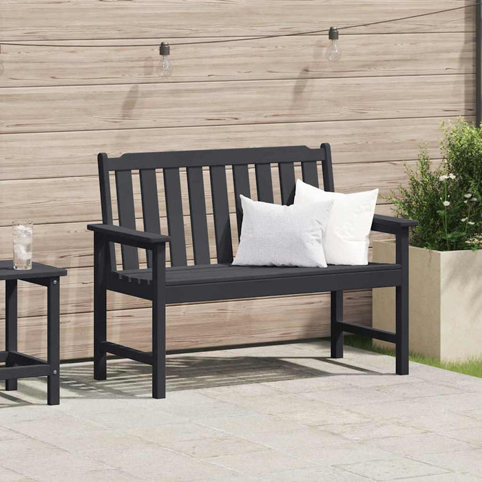 Bancă de grădină Negru 120 x 59 x 88 cm HDPE - WALTI WALTI