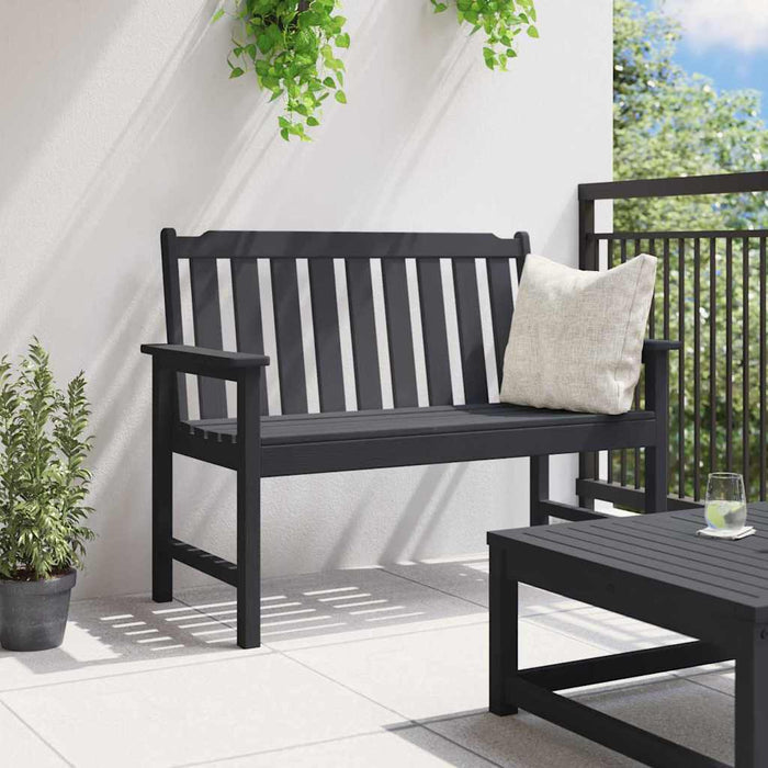 Bancă de grădină Negru 120 x 59 x 88 cm HDPE - WALTI WALTI