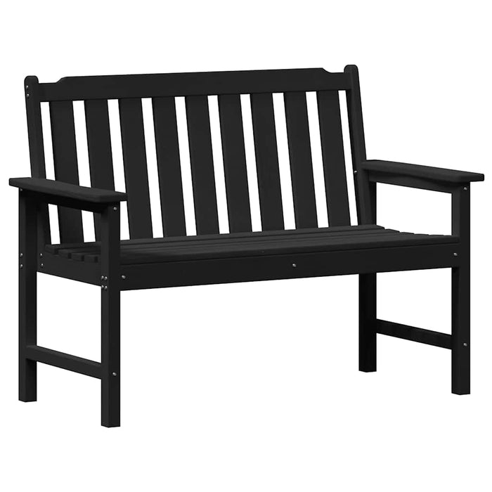 Bancă de grădină Negru 120 x 59 x 88 cm HDPE - WALTI WALTI