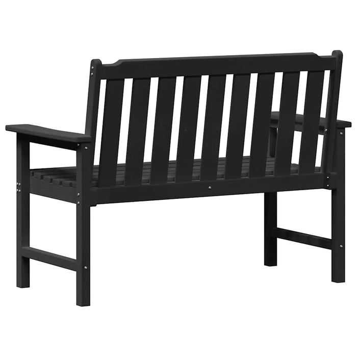 Bancă de grădină Negru 120 x 59 x 88 cm HDPE - WALTI WALTI