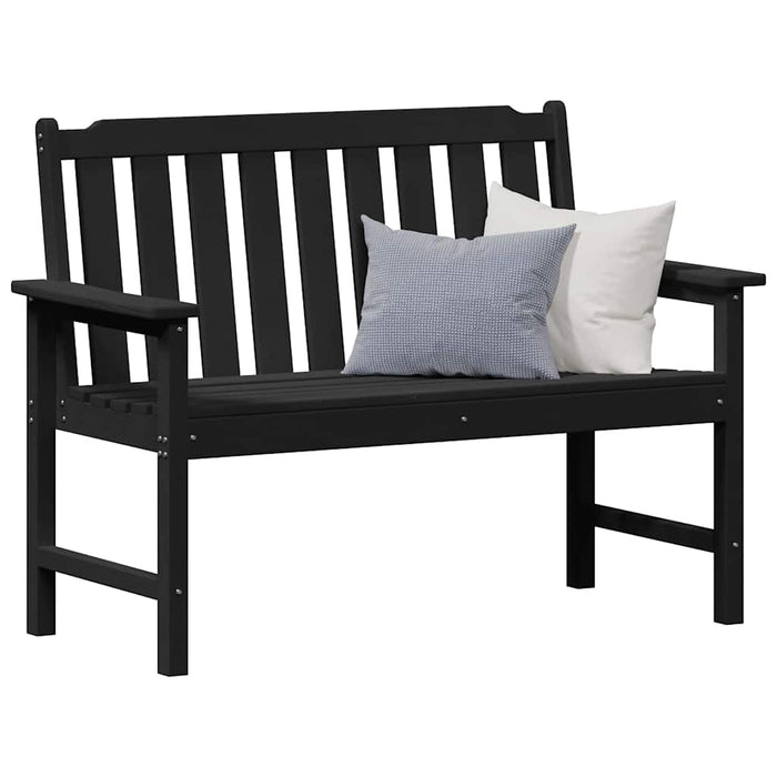 Bancă de grădină Negru 120 x 59 x 88 cm HDPE - WALTI WALTI