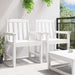 Scaun de dining pentru grădină. 2 pcs Alb 65,5 x 59 x 88 cm - WALTI WALTI