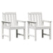 Scaun de dining pentru grădină. 2 pcs Alb 65,5 x 59 x 88 cm - WALTI WALTI
