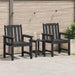 Scaun de dining pentru grădină. 2 pcs Negru 65,5 x 59 x 88 cm - WALTI WALTI