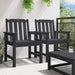 Scaun de dining pentru grădină. 2 pcs Negru 65,5 x 59 x 88 cm - WALTI WALTI