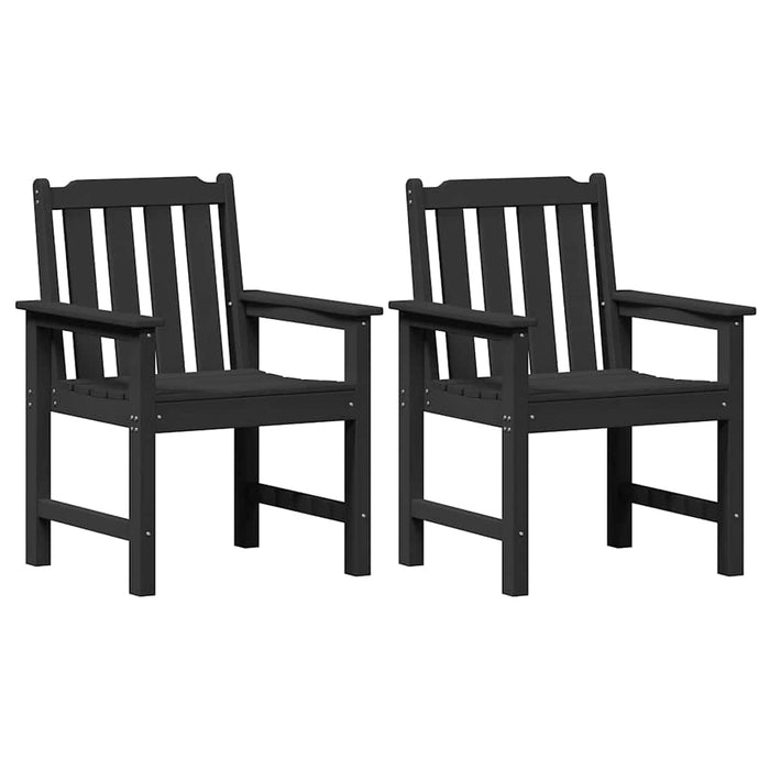 Scaun de dining pentru grădină. 2 pcs Negru 65,5 x 59 x 88 cm - WALTI WALTI