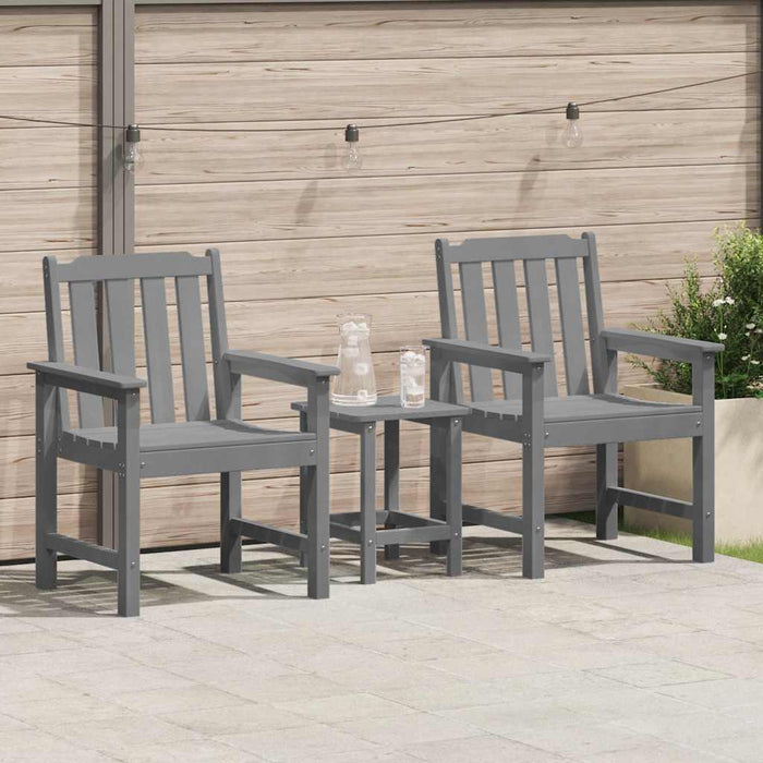 Scaun de dining pentru grădină. 2 pcs Gri deschis - WALTI WALTI
