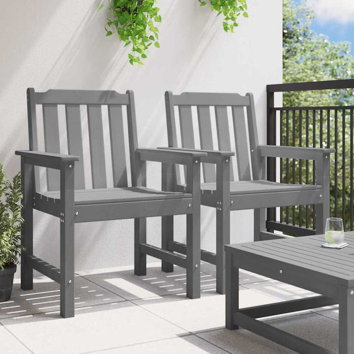 Scaun de dining pentru grădină. 2 pcs Gri deschis - WALTI WALTI