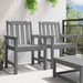 Scaun de dining pentru grădină. 2 pcs Gri deschis - WALTI WALTI