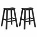 Scaun de bar 2 pcs Negru 52 x 43 x 73,5 cm HDPE - WALTI WALTI