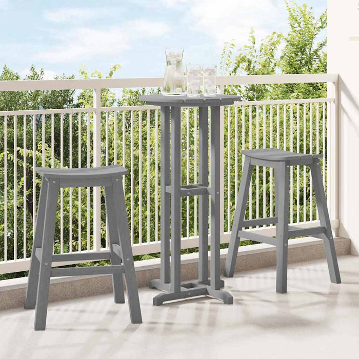 Scaun de bar 2 pcs Gri deschis 52 x 43 x 73,5 cm HDPE - WALTI WALTI