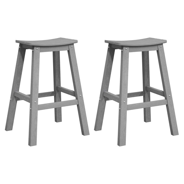 Scaun de bar 2 pcs Gri deschis 52 x 43 x 73,5 cm HDPE - WALTI WALTI