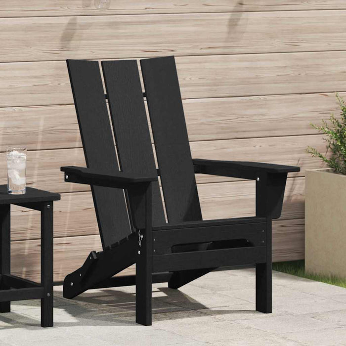 Scaun pliabil Adirondack Negru 80,5 x 74,5 x 92 cm HDPE - WALTI WALTI