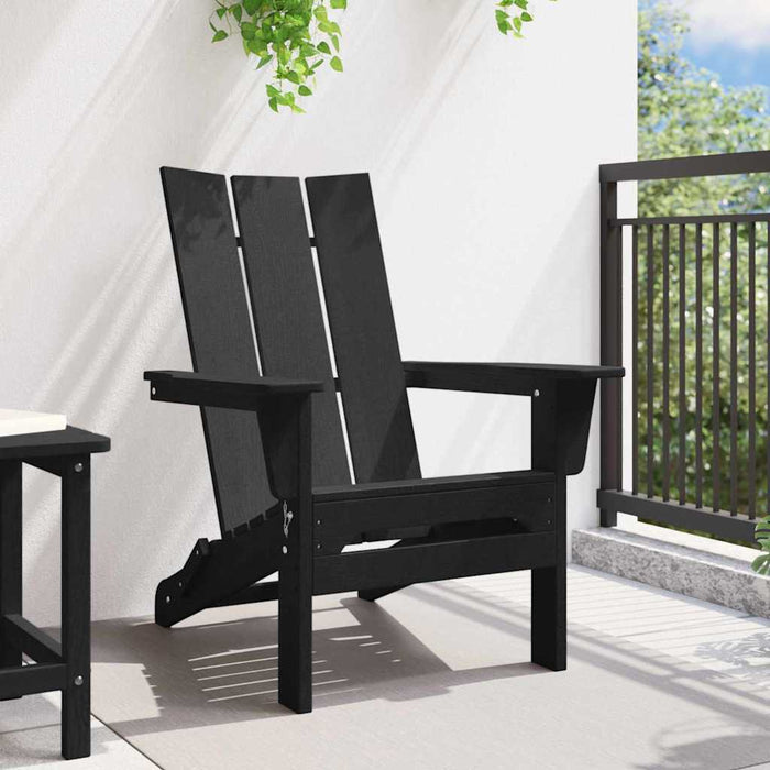 Scaun pliabil Adirondack Negru 80,5 x 74,5 x 92 cm HDPE - WALTI WALTI