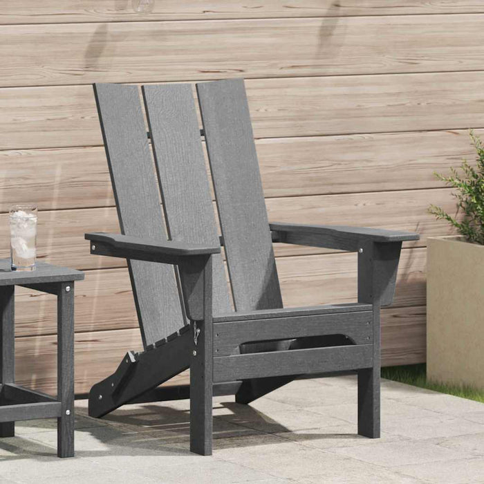 Scaun pliabil Adirondack Gri deschis 80,5 x 74,5 x 92 cm HDPE - WALTI WALTI