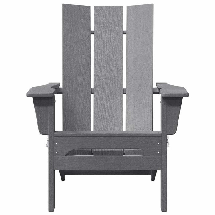 Scaun pliabil Adirondack Gri deschis 80,5 x 74,5 x 92 cm HDPE - WALTI WALTI