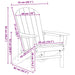 Scaun Adirondack Albastru marin 82 x 74 x 92 cm HDPE - WALTI WALTI