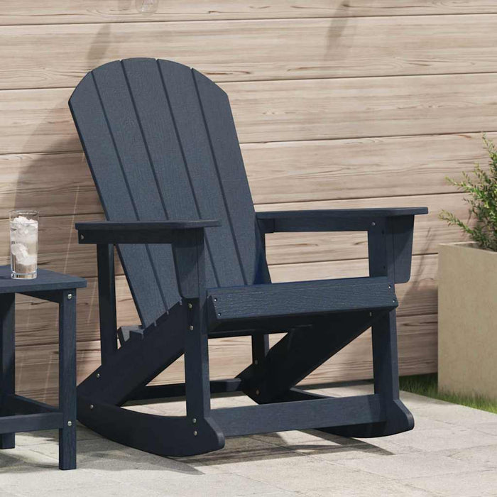 Scaun rocking Adirondack Albastru marin 92 x 73,5 x 92 cm HDPE - WALTI WALTI