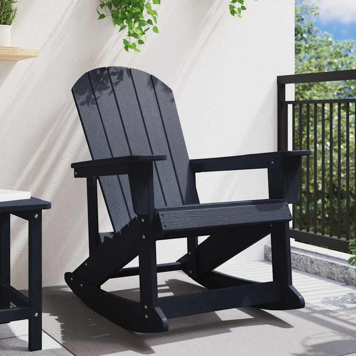 Scaun rocking Adirondack Albastru marin 92 x 73,5 x 92 cm HDPE - WALTI WALTI