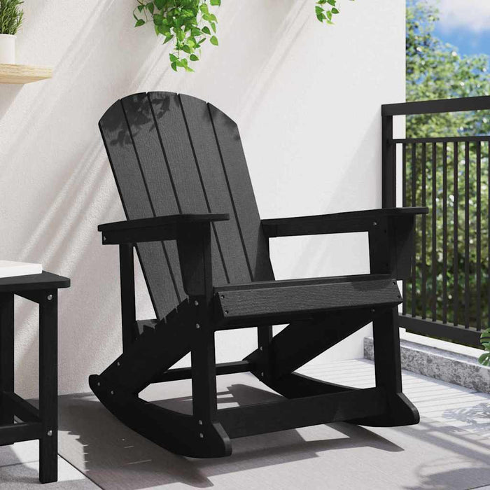 Scaun rocking Adirondack Negru 92 x 73,5 x 92 cm HDPE - WALTI WALTI