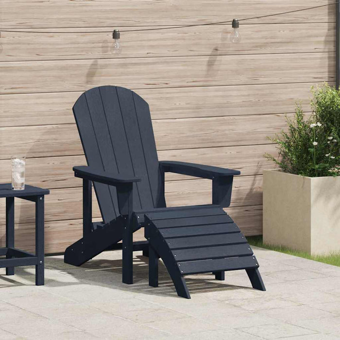 Scaun Adirondack Albastru marin 82 x 74 x 92 cm HDPE - WALTI WALTI