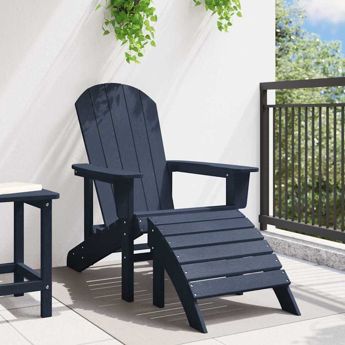 Scaun Adirondack Albastru marin 82 x 74 x 92 cm HDPE - WALTI WALTI