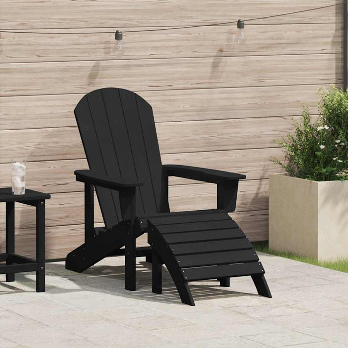 Scaun Adirondack Negru 82 x 74 x 92 cm HDPE - WALTI WALTI