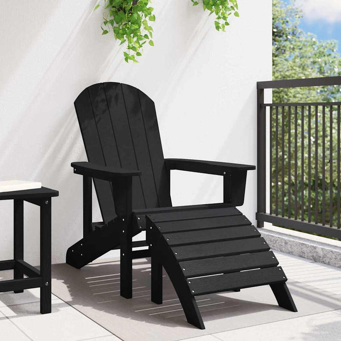 Scaun Adirondack Negru 82 x 74 x 92 cm HDPE - WALTI WALTI