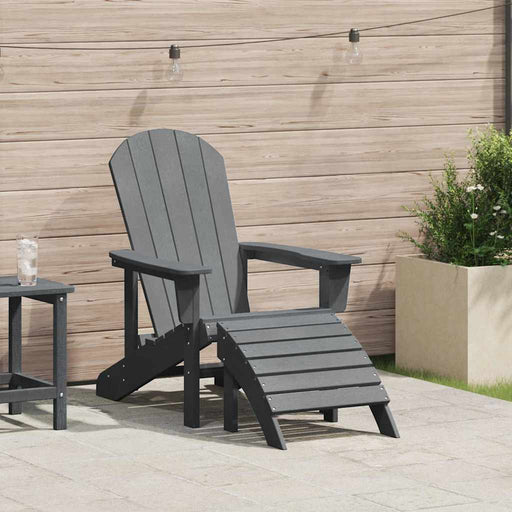 Scaun Adirondack Gri deschis 82 x 74 x 92 cm HDPE - WALTI WALTI