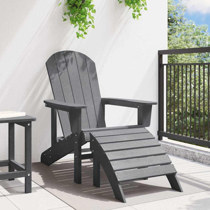 Scaun Adirondack Gri deschis 82 x 74 x 92 cm HDPE - WALTI WALTI