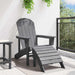Scaun Adirondack Gri deschis 82 x 74 x 92 cm HDPE - WALTI WALTI