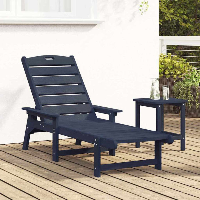 Șezlong cu pernă Bleumarin 73.5 x 92 x 90cm HDPE - WALTI WALTI