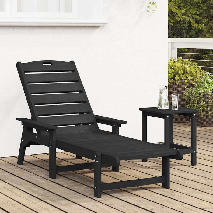 Șezlong Negru 73.5 x 92 x 90cm HDPE - WALTI WALTI