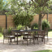 Set de masă pentru grădină 7 pcs Maro Rattan poli - WALTI WALTI