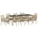 Set de masă pentru grădină 9 pcs Bej Rattan poli - WALTI WALTI