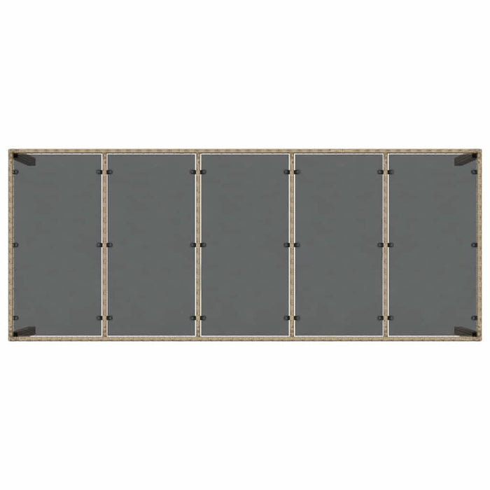 Set de masă pentru grădină 9 pcs Bej Rattan poli - WALTI WALTI