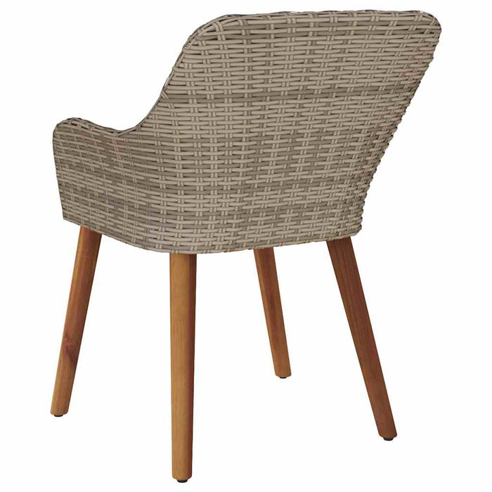 Scaun pentru Grădină 2 pcs Negru 62.5 x 55 x 82 cm poliratan - WALTI WALTI