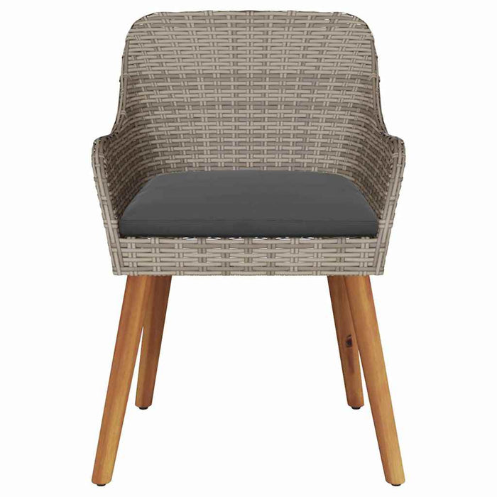 Scaun pentru Grădină 2 pcs Negru 62.5 x 55 x 82 cm poliratan - WALTI WALTI
