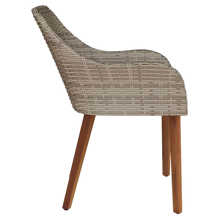 Scaun pentru Grădină 2 pcs Negru 62.5 x 55 x 82 cm poliratan - WALTI WALTI