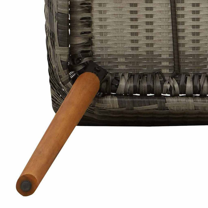 Scaun pentru Grădină 2 pcs Gri 62.5 x 55 x 82 cm poliratan - WALTI WALTI